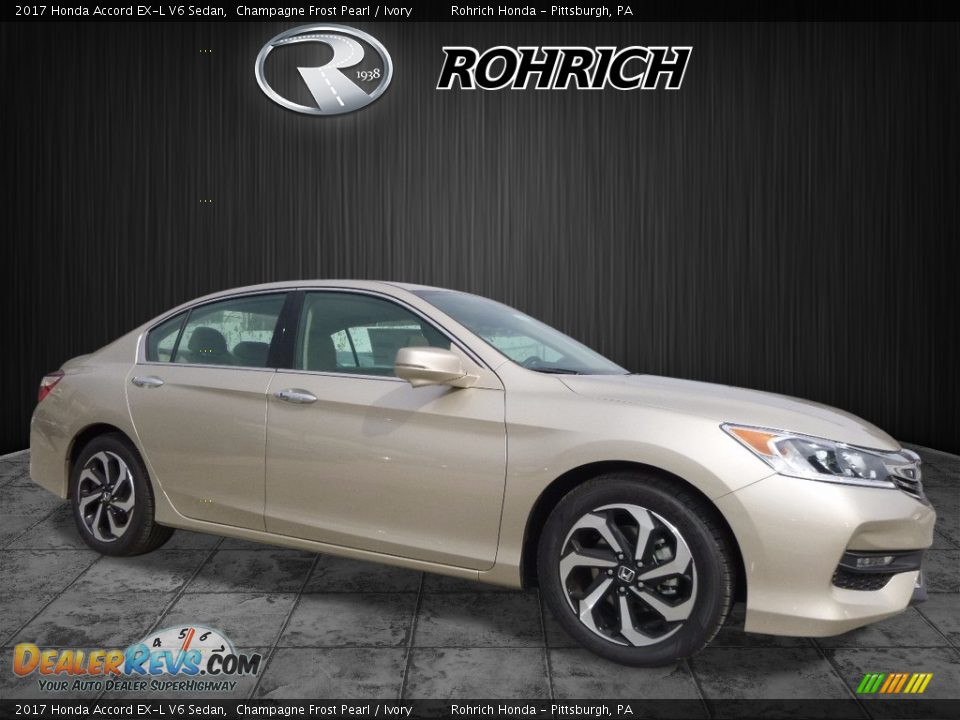 2017 Honda Accord EX-L V6 Sedan Champagne Frost Pearl / Ivory Photo #1