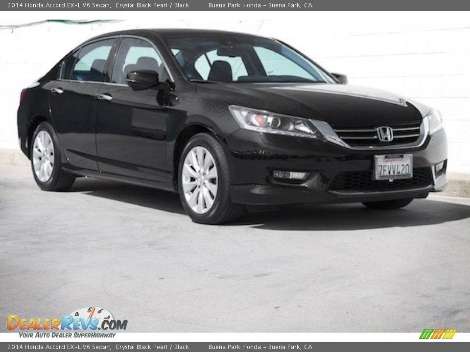 2014 Honda Accord EX-L V6 Sedan Crystal Black Pearl / Black Photo #1