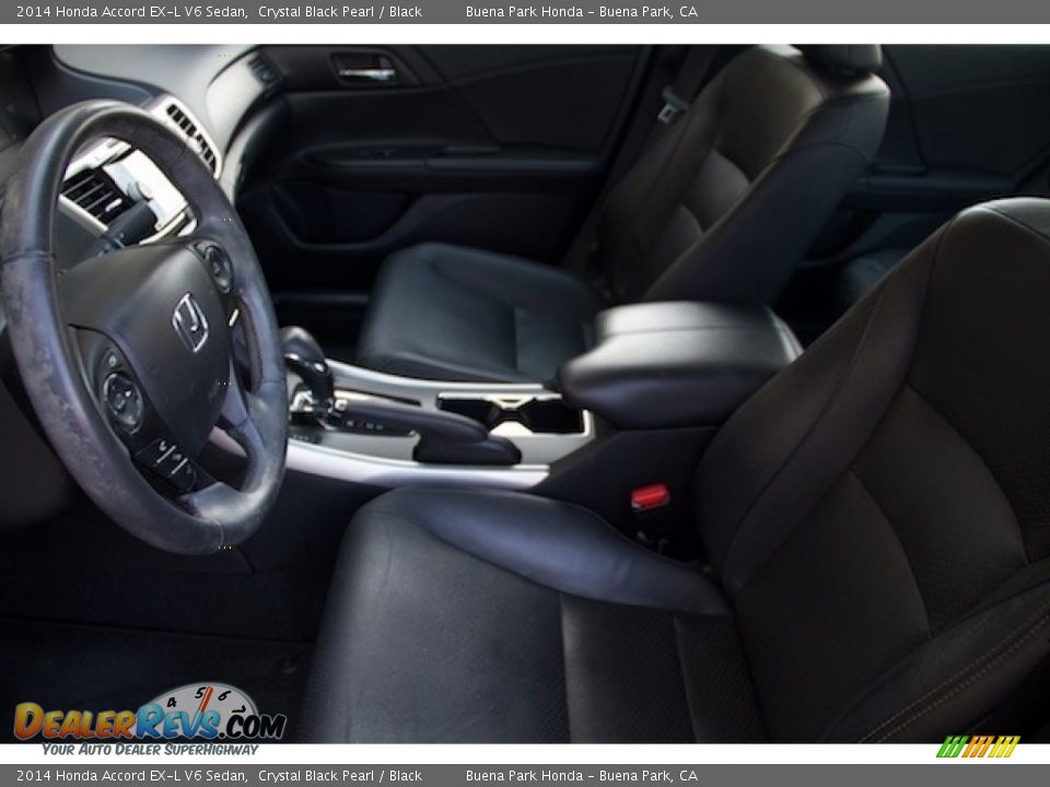 2014 Honda Accord EX-L V6 Sedan Crystal Black Pearl / Black Photo #3