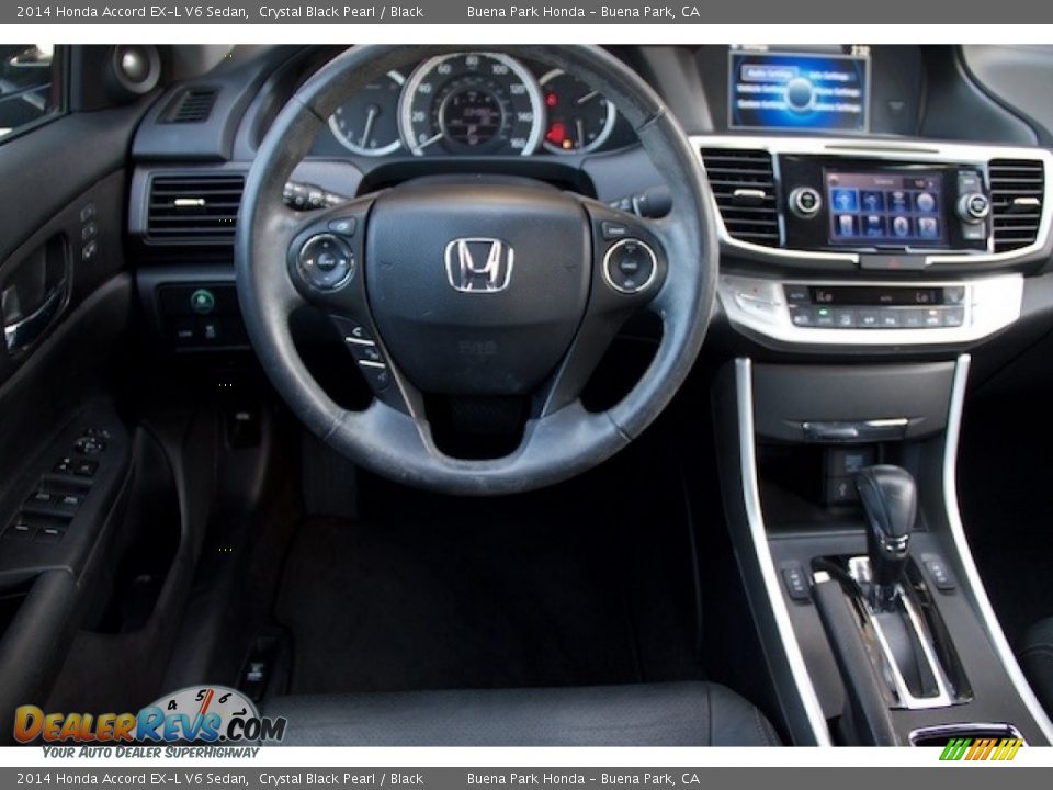 2014 Honda Accord EX-L V6 Sedan Crystal Black Pearl / Black Photo #5