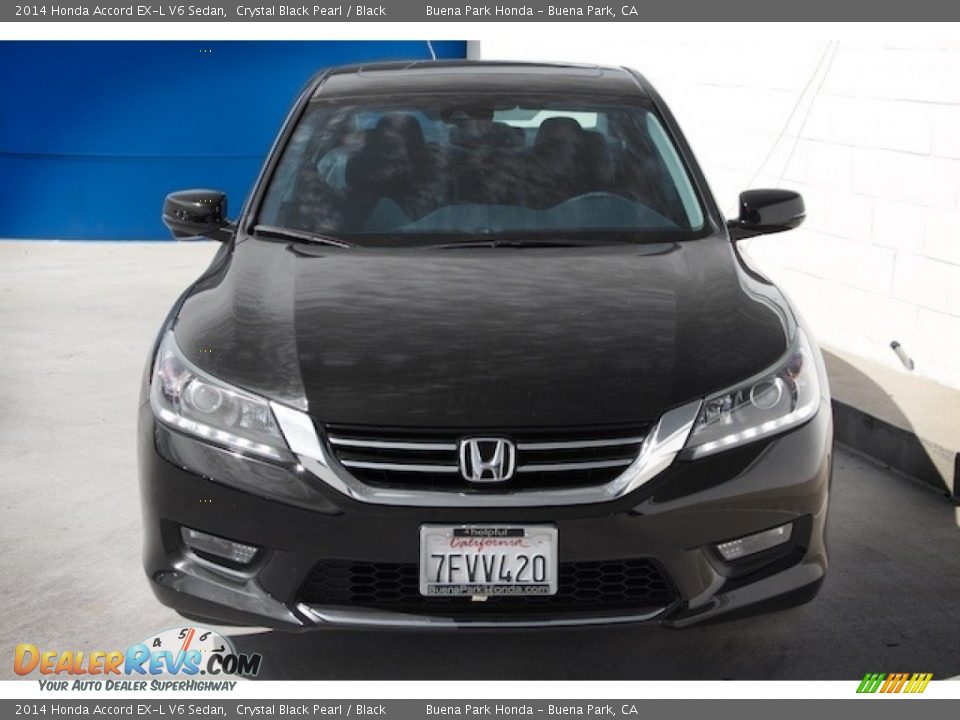 2014 Honda Accord EX-L V6 Sedan Crystal Black Pearl / Black Photo #7