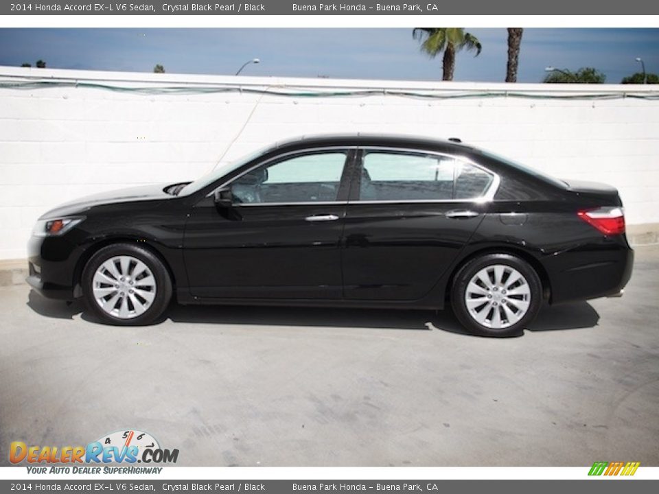 2014 Honda Accord EX-L V6 Sedan Crystal Black Pearl / Black Photo #8