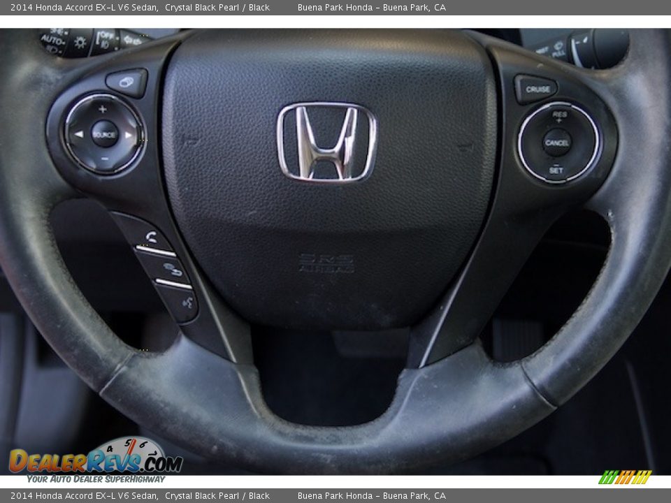 2014 Honda Accord EX-L V6 Sedan Crystal Black Pearl / Black Photo #11