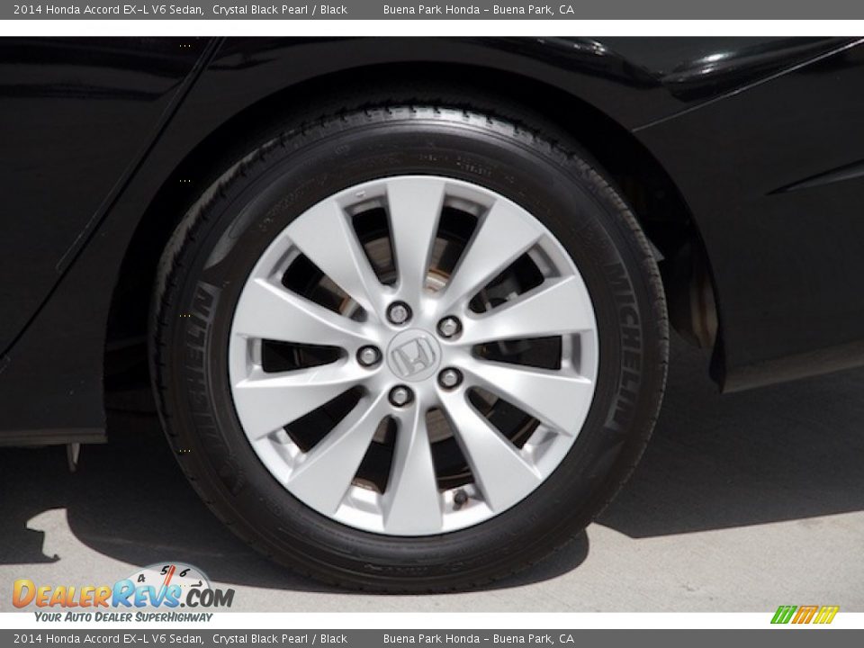 2014 Honda Accord EX-L V6 Sedan Crystal Black Pearl / Black Photo #32