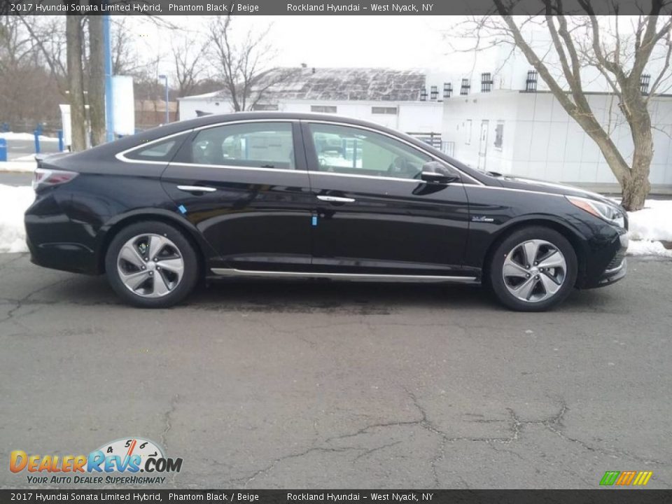 2017 Hyundai Sonata Limited Hybrid Phantom Black / Beige Photo #3
