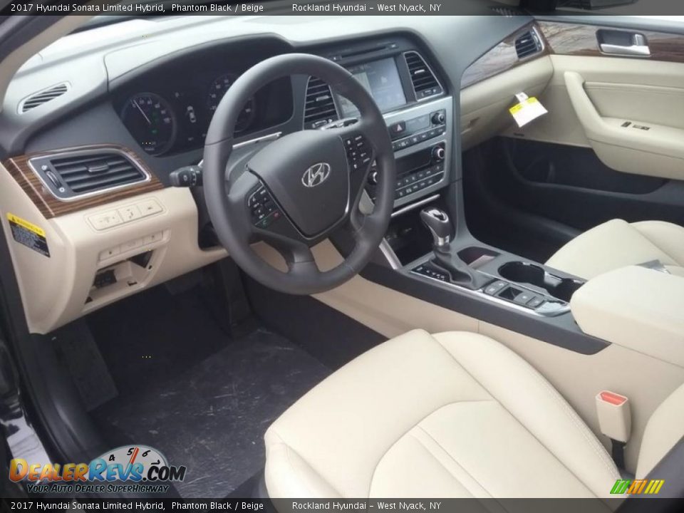 Beige Interior - 2017 Hyundai Sonata Limited Hybrid Photo #4