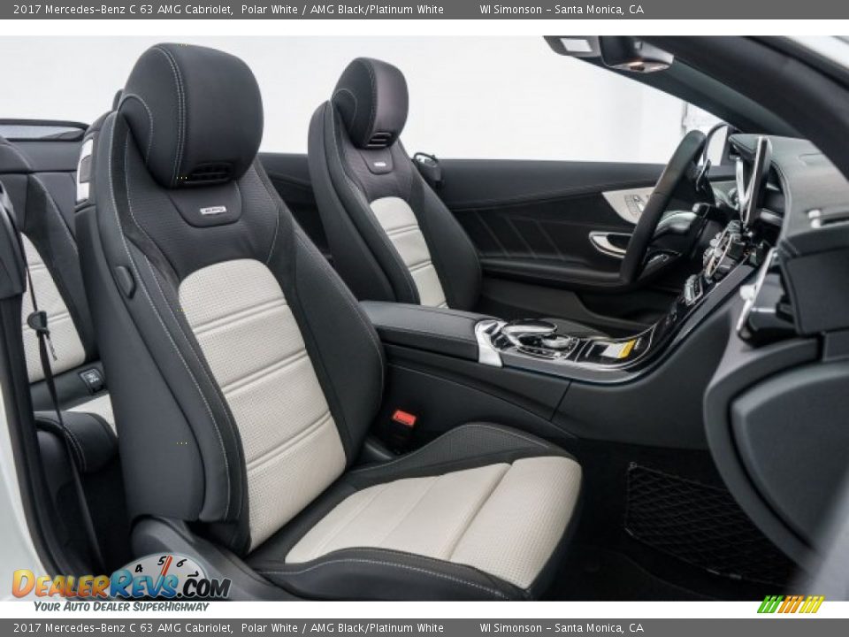 AMG Black/Platinum White Interior - 2017 Mercedes-Benz C 63 AMG Cabriolet Photo #2