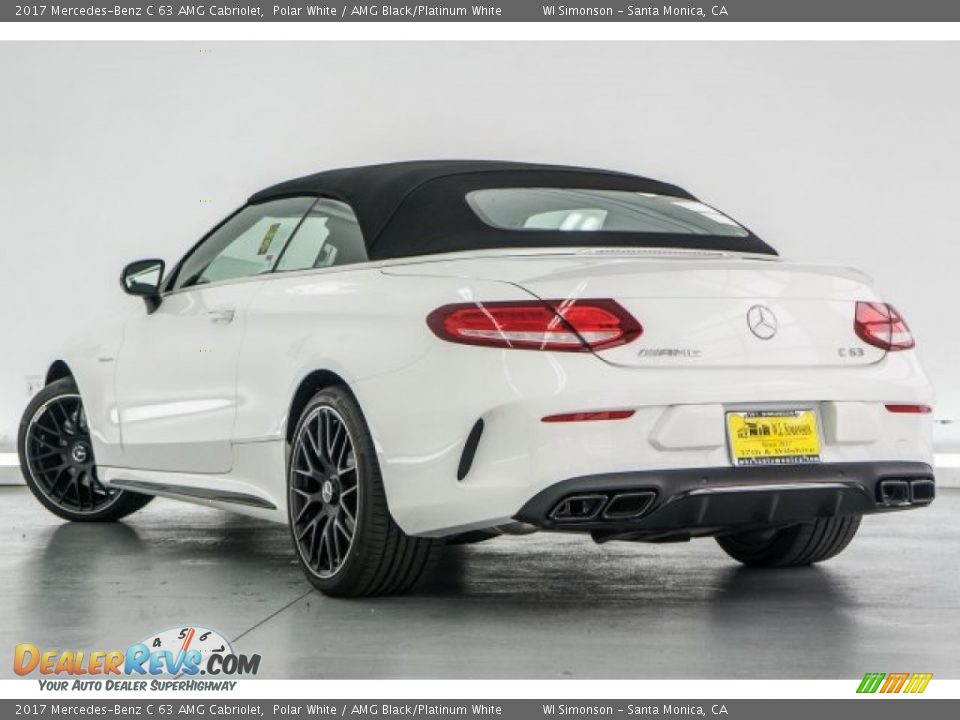 2017 Mercedes-Benz C 63 AMG Cabriolet Polar White / AMG Black/Platinum White Photo #3