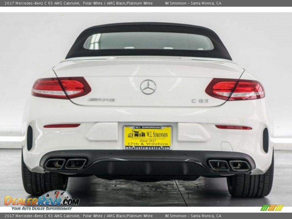 2017 Mercedes-Benz C 63 AMG Cabriolet Polar White / AMG Black/Platinum White Photo #4