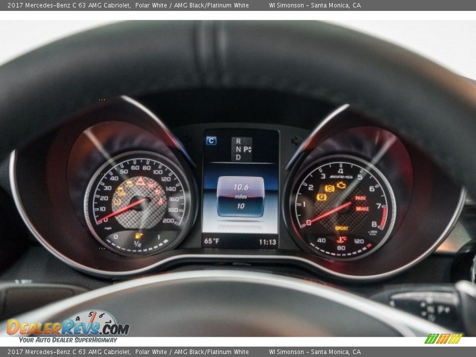 2017 Mercedes-Benz C 63 AMG Cabriolet Gauges Photo #7