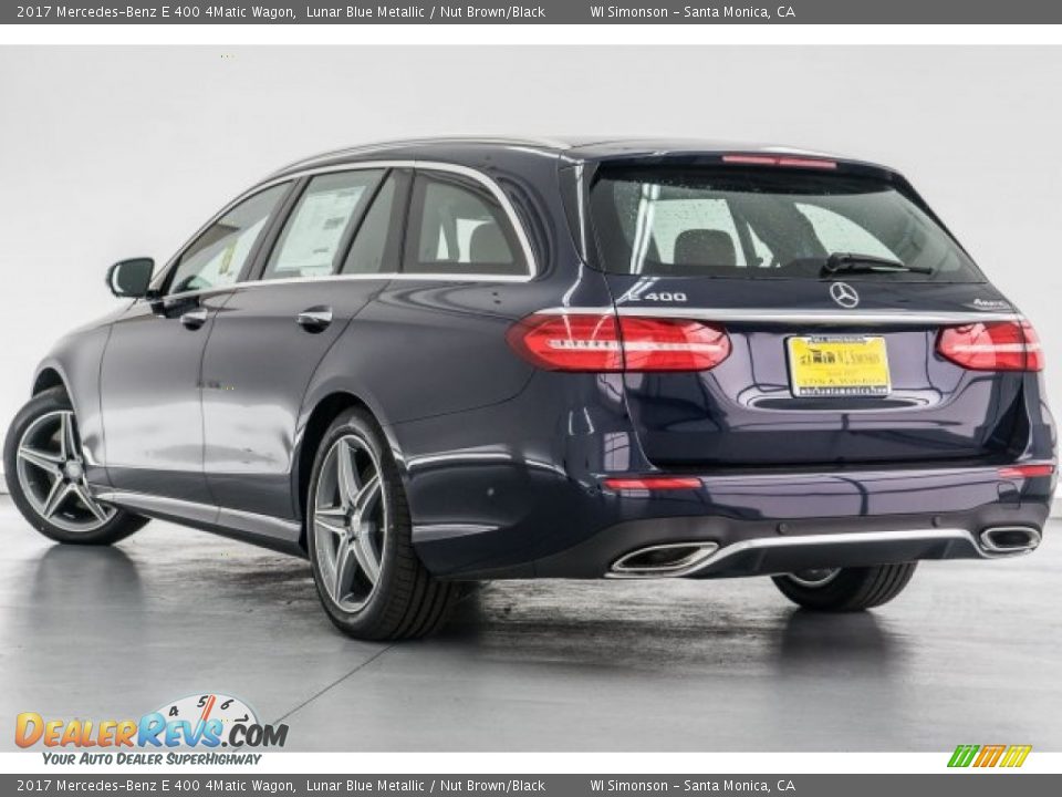 2017 Mercedes-Benz E 400 4Matic Wagon Lunar Blue Metallic / Nut Brown/Black Photo #3