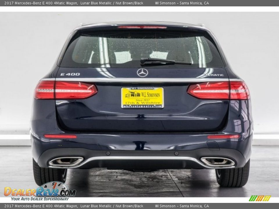 2017 Mercedes-Benz E 400 4Matic Wagon Lunar Blue Metallic / Nut Brown/Black Photo #4