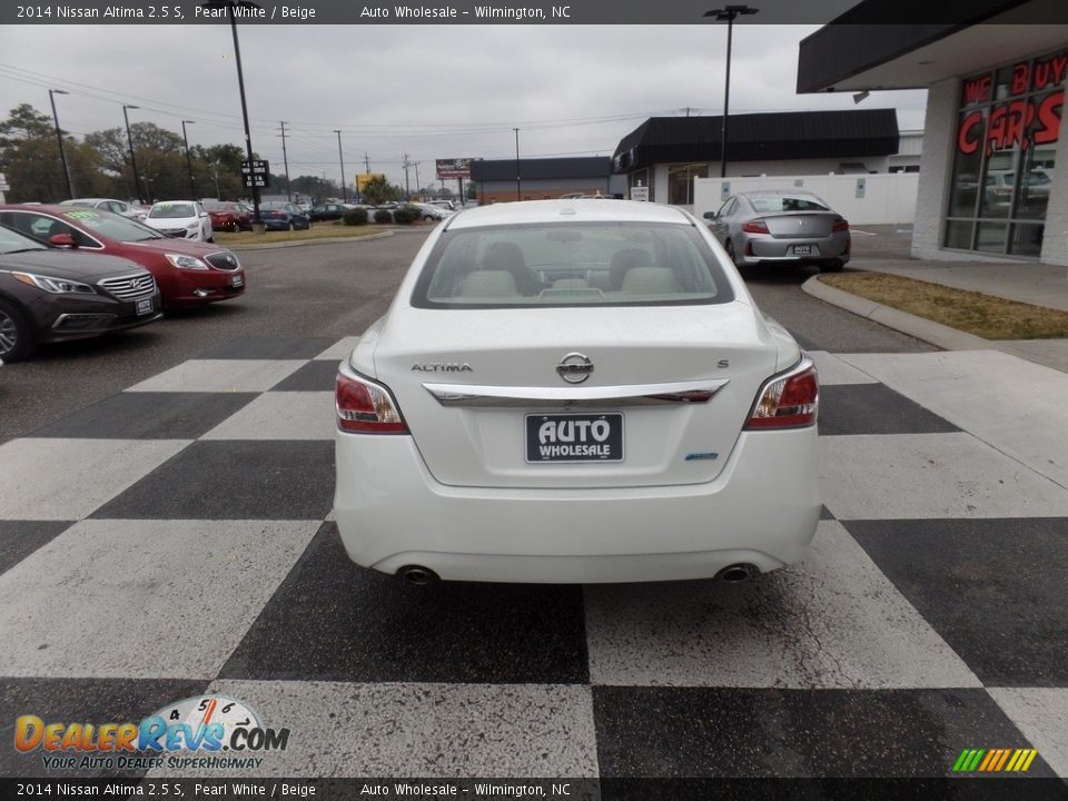 2014 Nissan Altima 2.5 S Pearl White / Beige Photo #4