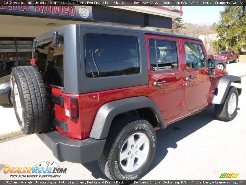 2012 Jeep Wrangler Unlimited Sport 4x4 Deep Cherry Red Crystal Pearl / Black Photo #2