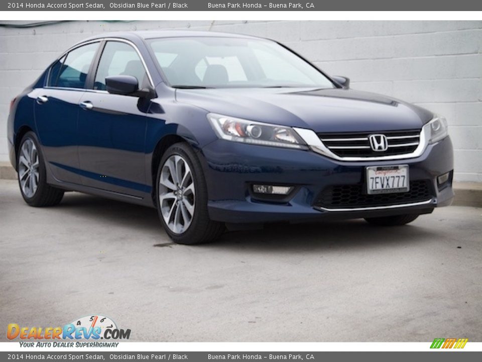 2014 Honda Accord Sport Sedan Obsidian Blue Pearl / Black Photo #1