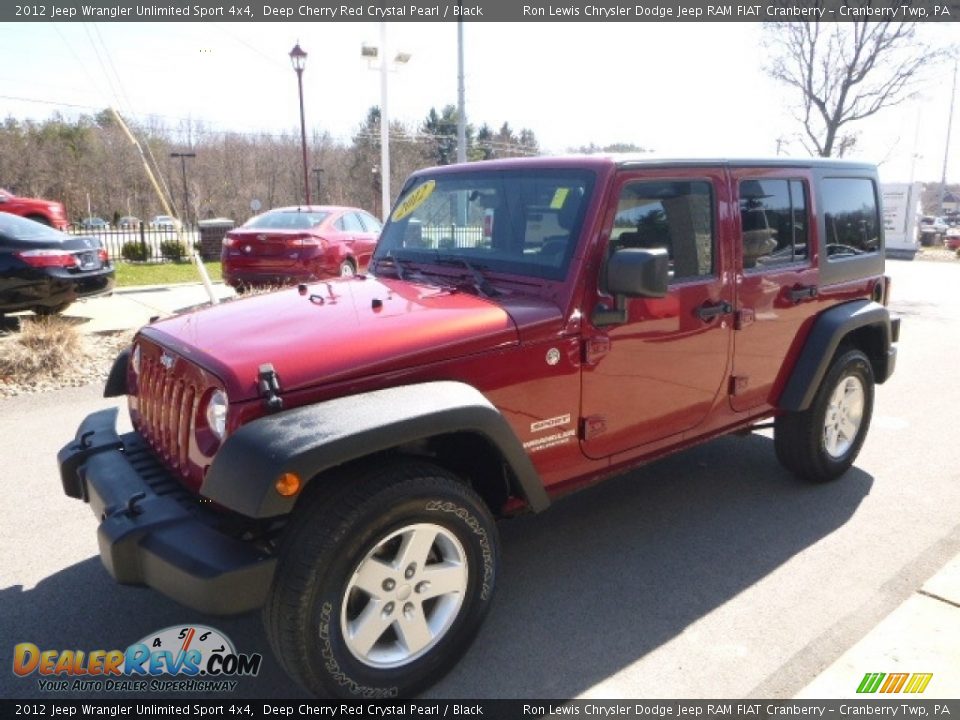 2012 Jeep Wrangler Unlimited Sport 4x4 Deep Cherry Red Crystal Pearl / Black Photo #5