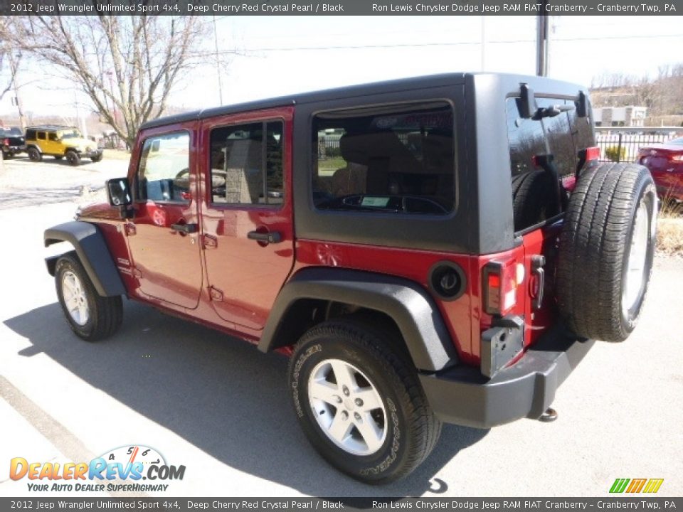 2012 Jeep Wrangler Unlimited Sport 4x4 Deep Cherry Red Crystal Pearl / Black Photo #6