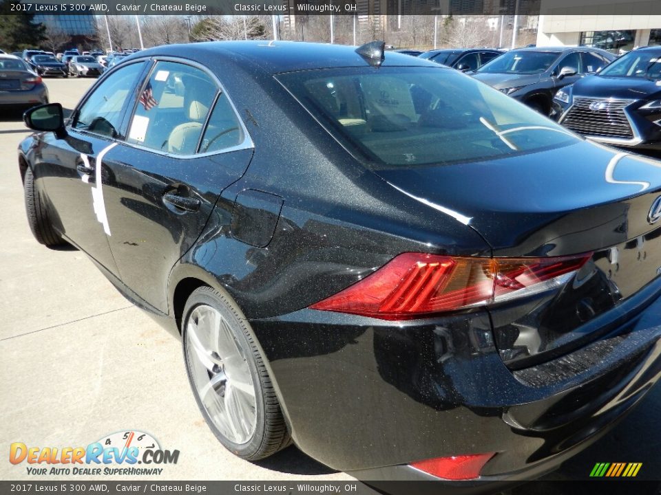 2017 Lexus IS 300 AWD Caviar / Chateau Beige Photo #3