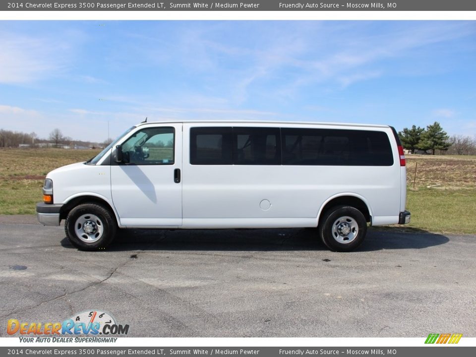 2014 Chevrolet Express 3500 Passenger Extended LT Summit White / Medium Pewter Photo #30