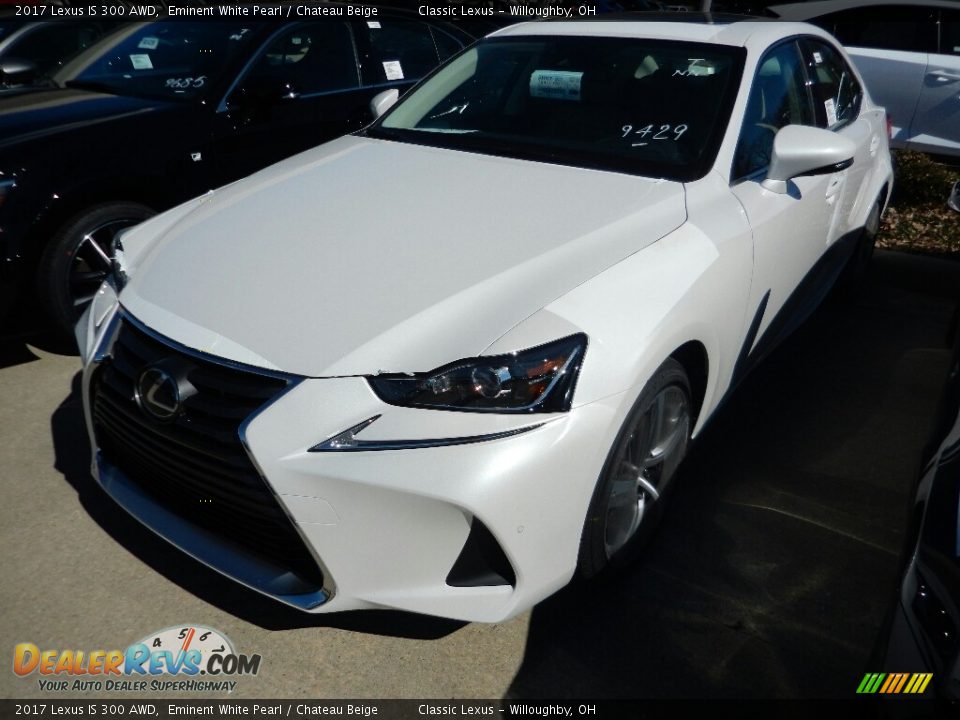 2017 Lexus IS 300 AWD Eminent White Pearl / Chateau Beige Photo #1
