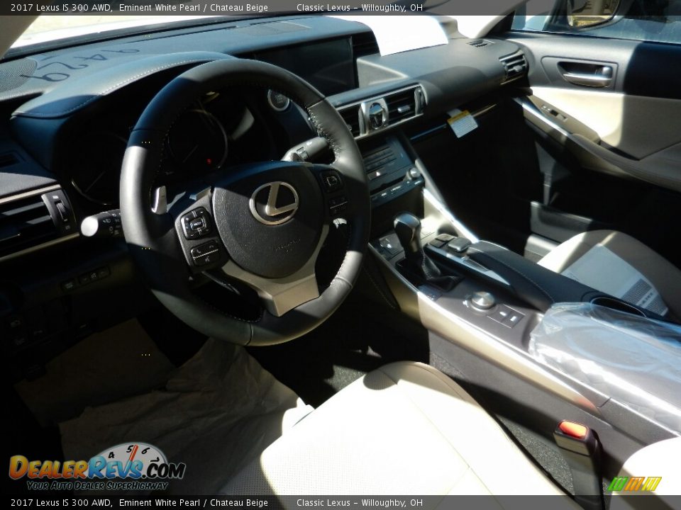 2017 Lexus IS 300 AWD Eminent White Pearl / Chateau Beige Photo #2