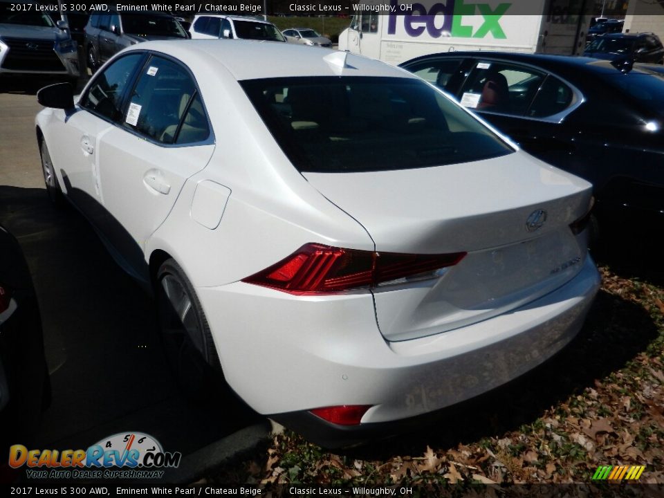 2017 Lexus IS 300 AWD Eminent White Pearl / Chateau Beige Photo #3