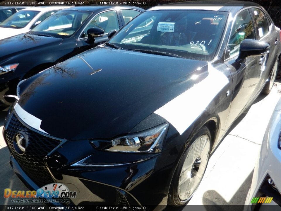 2017 Lexus IS 300 AWD Obsidian / Rioja Red Photo #1