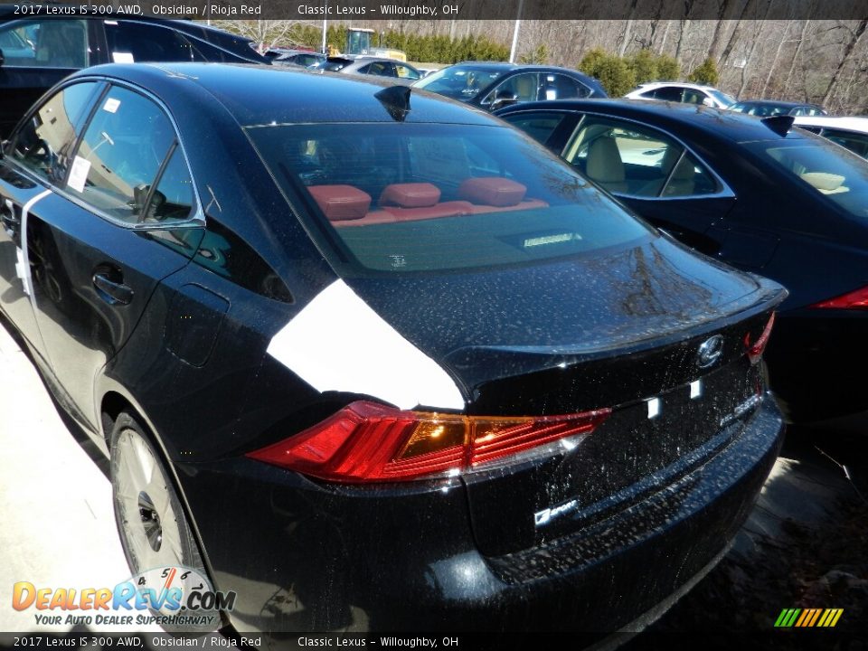 2017 Lexus IS 300 AWD Obsidian / Rioja Red Photo #3