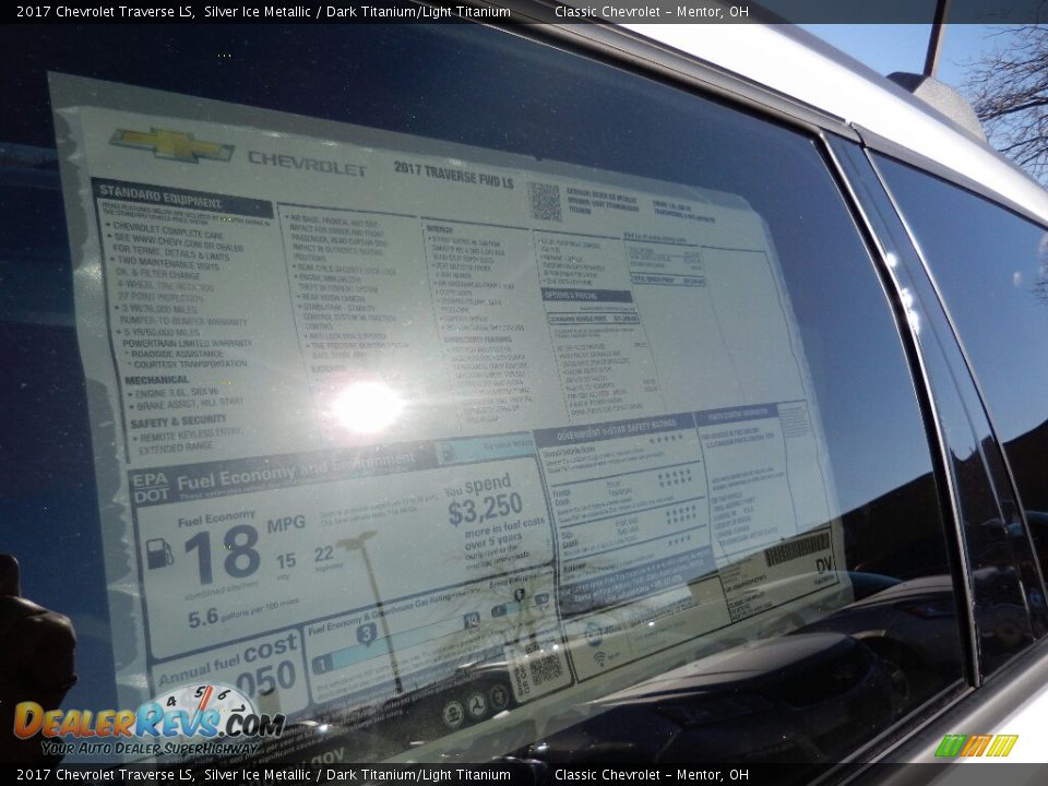 2017 Chevrolet Traverse LS Silver Ice Metallic / Dark Titanium/Light Titanium Photo #6