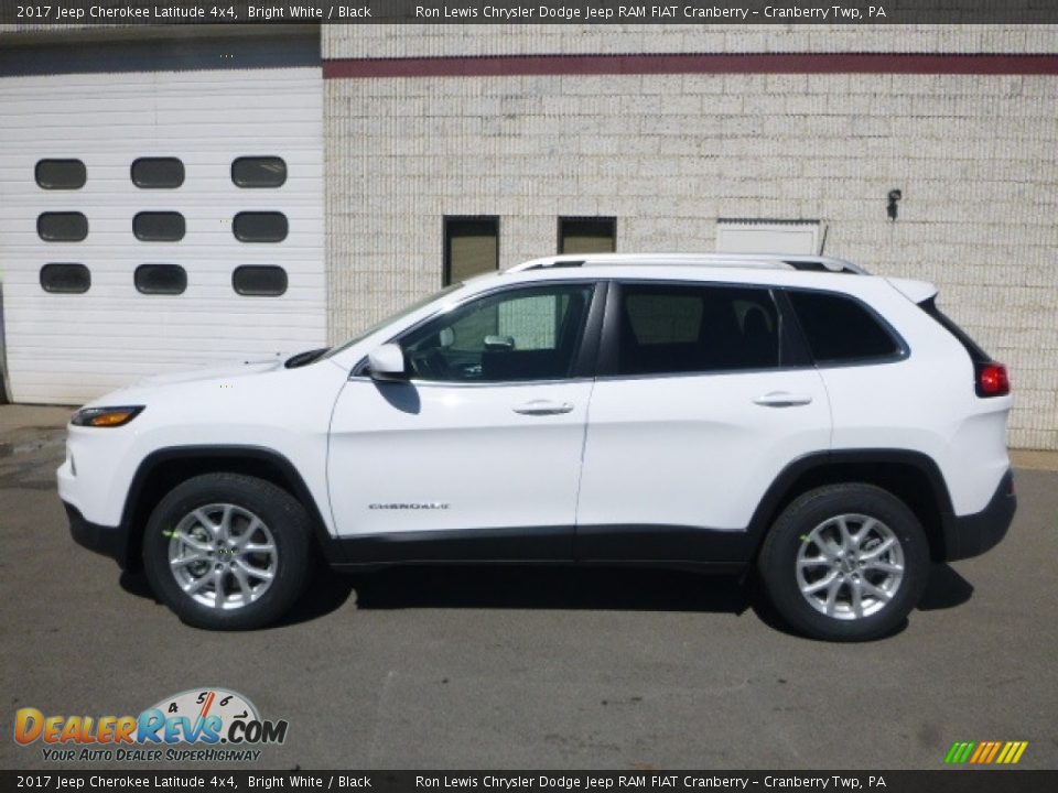 2017 Jeep Cherokee Latitude 4x4 Bright White / Black Photo #2