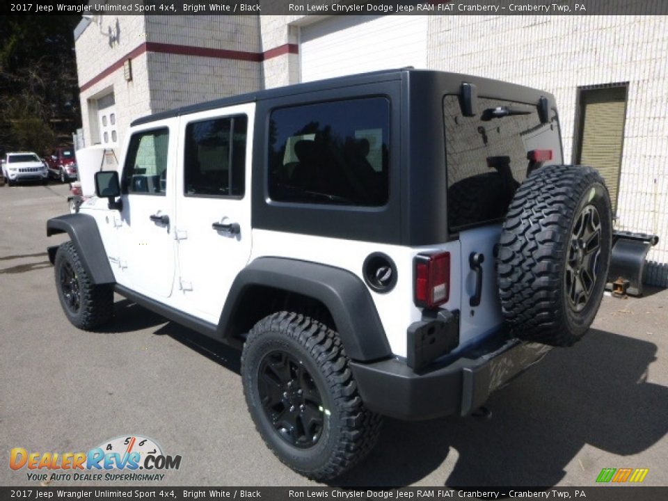 2017 Jeep Wrangler Unlimited Sport 4x4 Bright White / Black Photo #4