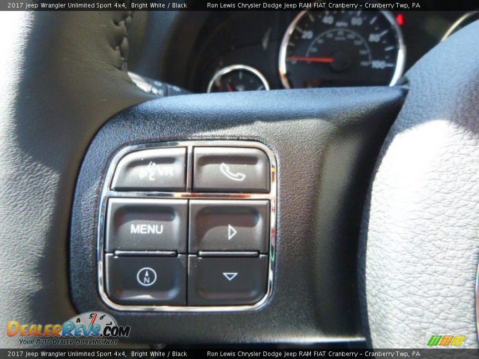 2017 Jeep Wrangler Unlimited Sport 4x4 Bright White / Black Photo #19