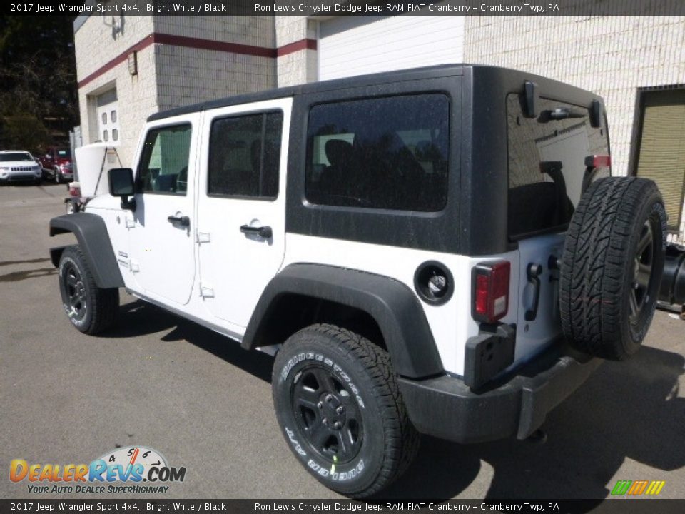 2017 Jeep Wrangler Sport 4x4 Bright White / Black Photo #3