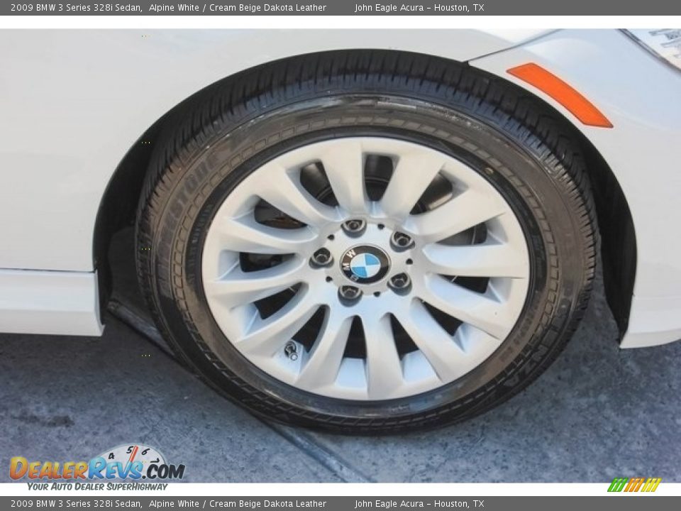 2009 BMW 3 Series 328i Sedan Alpine White / Cream Beige Dakota Leather Photo #11