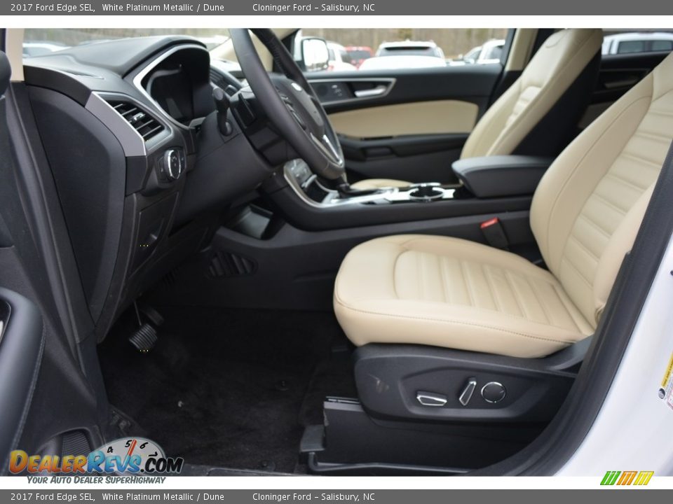 2017 Ford Edge SEL White Platinum Metallic / Dune Photo #6