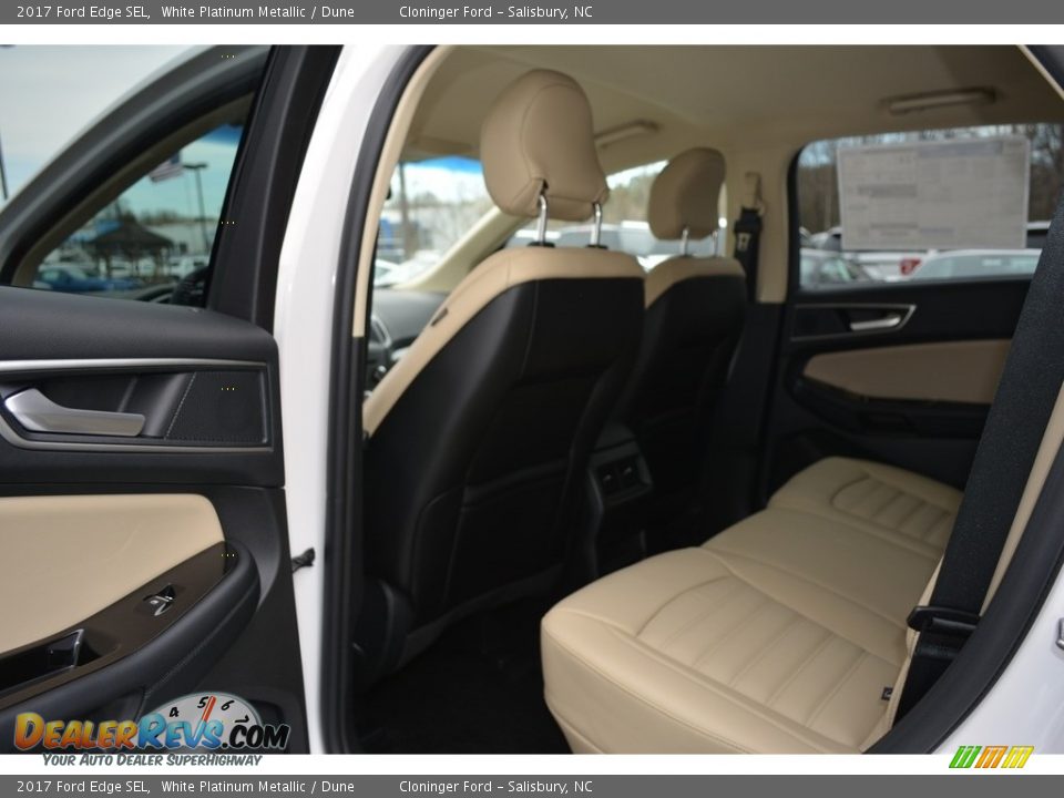 2017 Ford Edge SEL White Platinum Metallic / Dune Photo #8