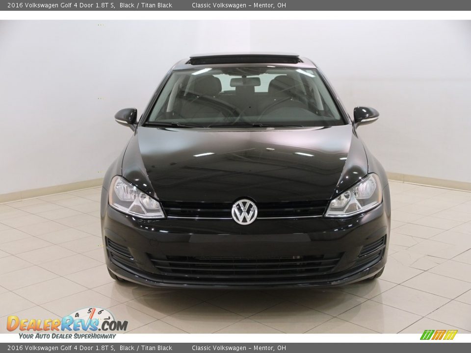 2016 Volkswagen Golf 4 Door 1.8T S Black / Titan Black Photo #2