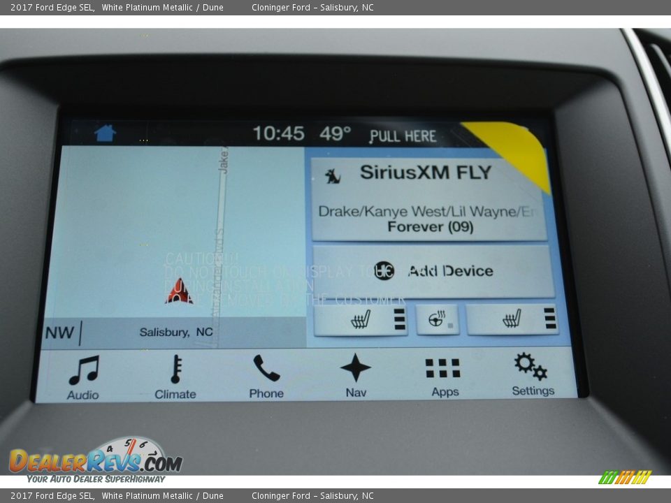 2017 Ford Edge SEL White Platinum Metallic / Dune Photo #11