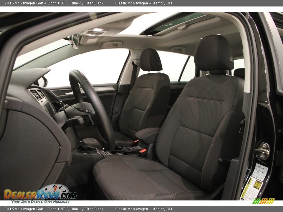 2016 Volkswagen Golf 4 Door 1.8T S Black / Titan Black Photo #5