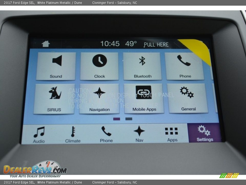 2017 Ford Edge SEL White Platinum Metallic / Dune Photo #12