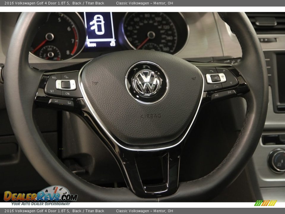 2016 Volkswagen Golf 4 Door 1.8T S Black / Titan Black Photo #7