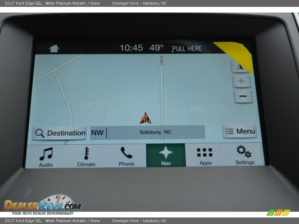 2017 Ford Edge SEL White Platinum Metallic / Dune Photo #14