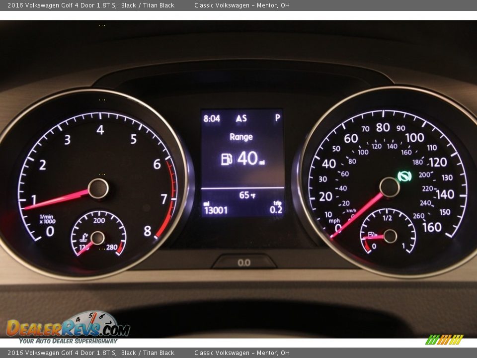 2016 Volkswagen Golf 4 Door 1.8T S Black / Titan Black Photo #8