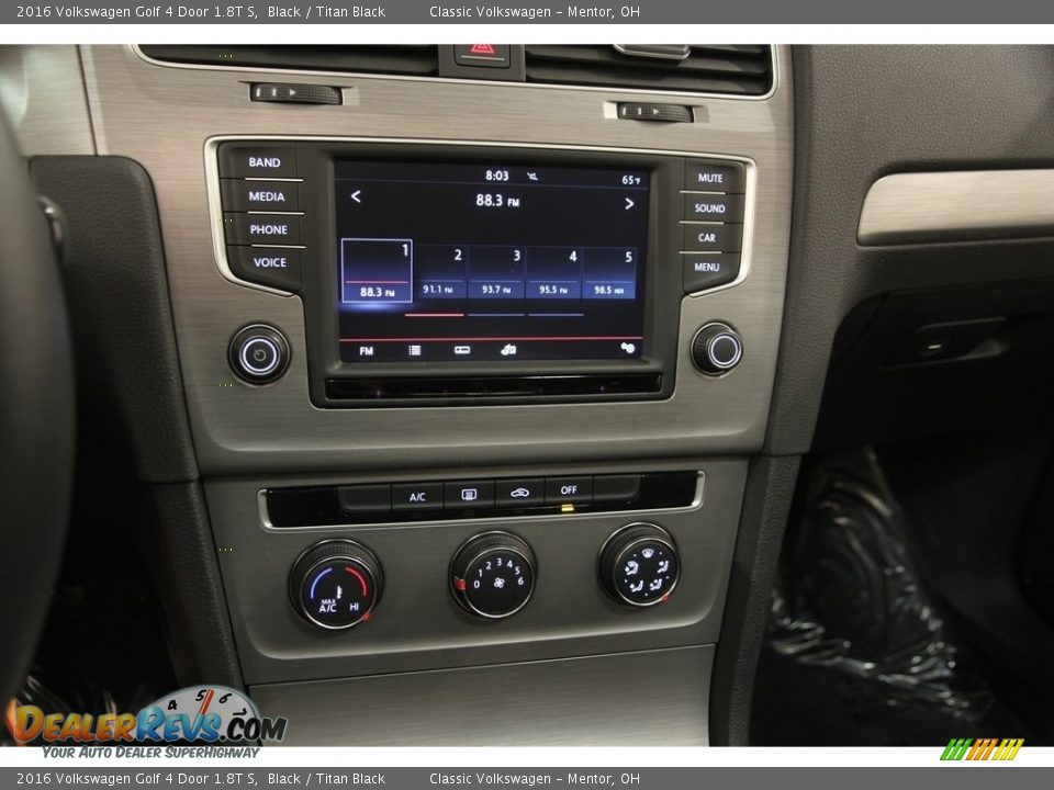 2016 Volkswagen Golf 4 Door 1.8T S Black / Titan Black Photo #9