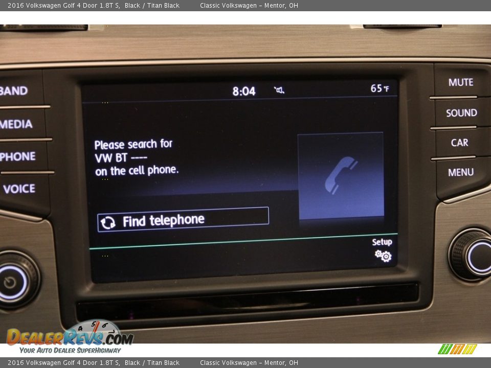 2016 Volkswagen Golf 4 Door 1.8T S Black / Titan Black Photo #11