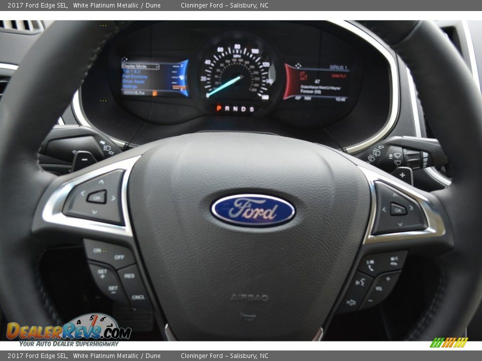 2017 Ford Edge SEL White Platinum Metallic / Dune Photo #19