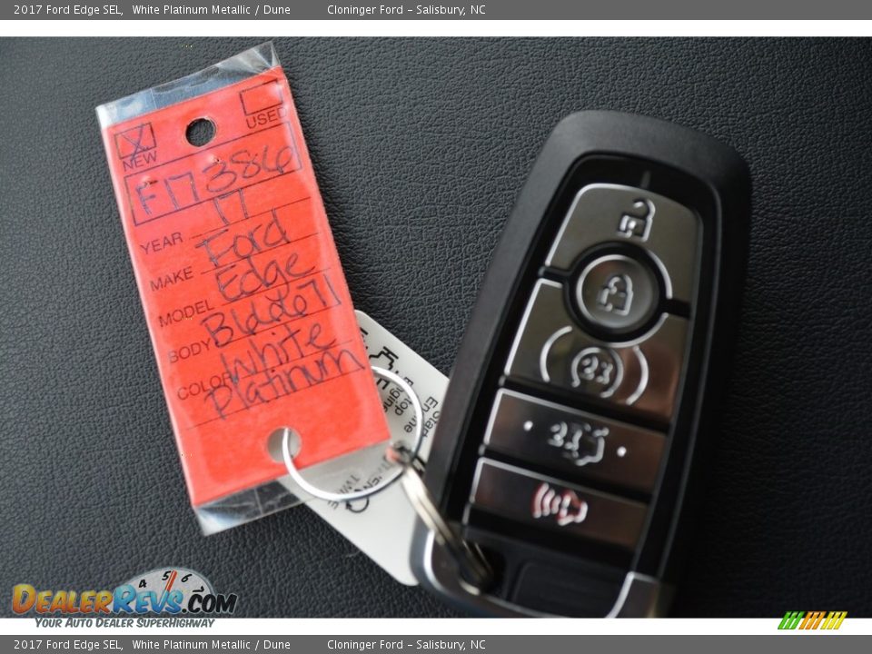 2017 Ford Edge SEL White Platinum Metallic / Dune Photo #22