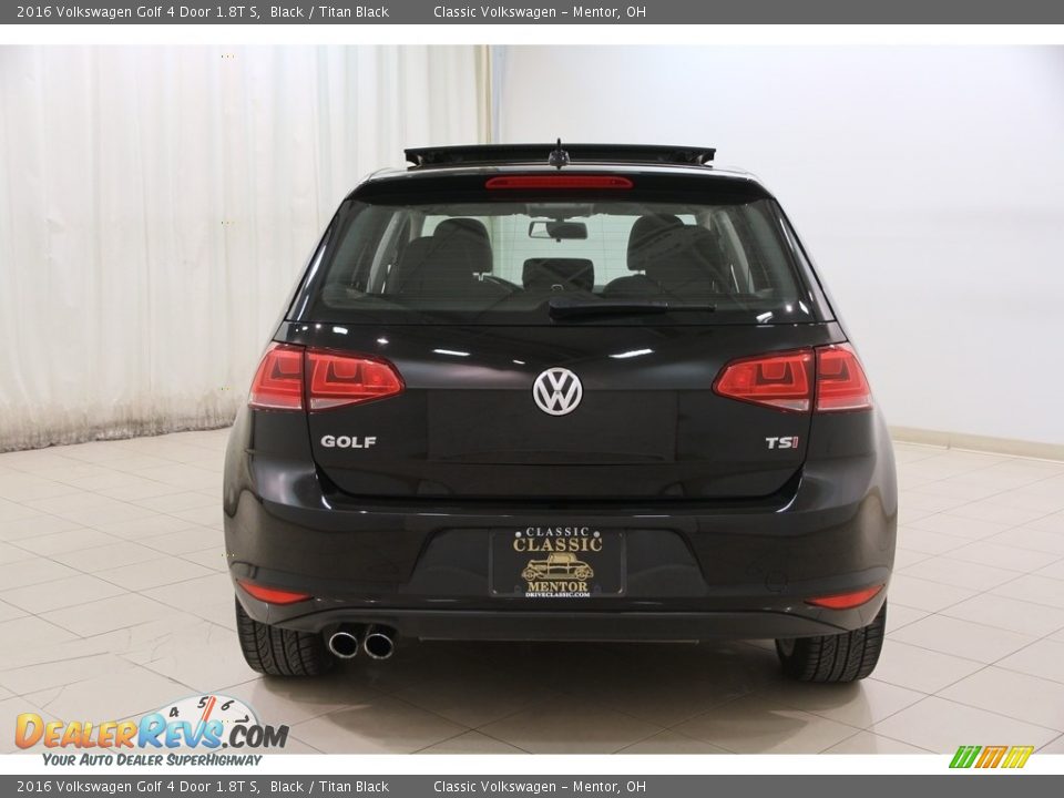 2016 Volkswagen Golf 4 Door 1.8T S Black / Titan Black Photo #19
