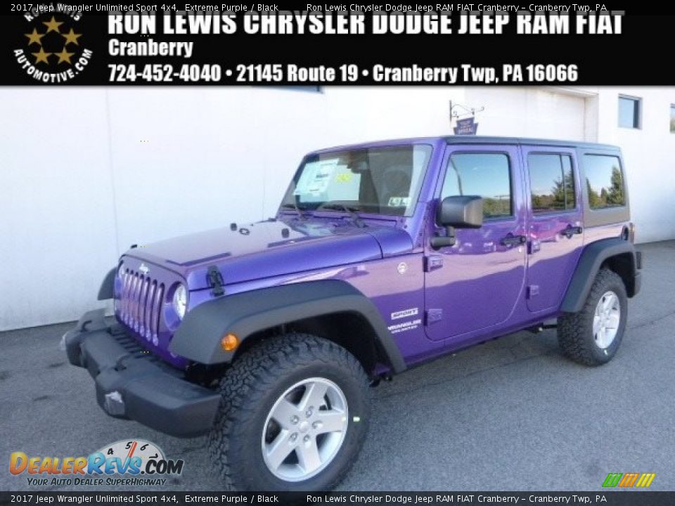 2017 Jeep Wrangler Unlimited Sport 4x4 Extreme Purple / Black Photo #1