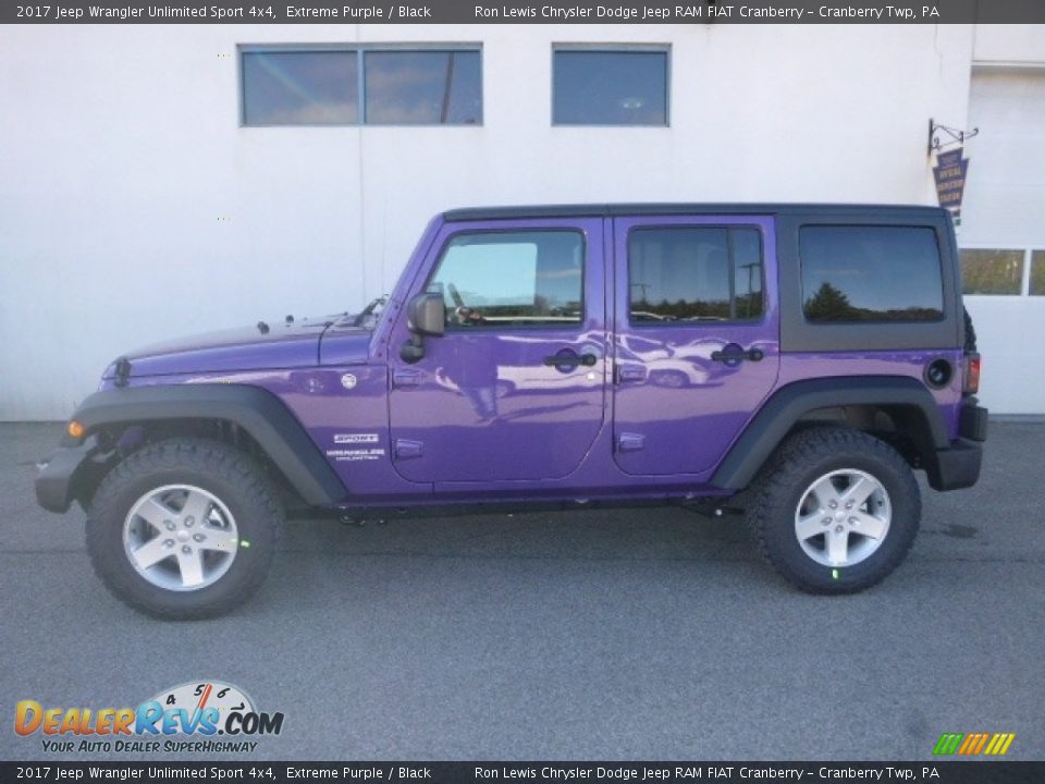 2017 Jeep Wrangler Unlimited Sport 4x4 Extreme Purple / Black Photo #3